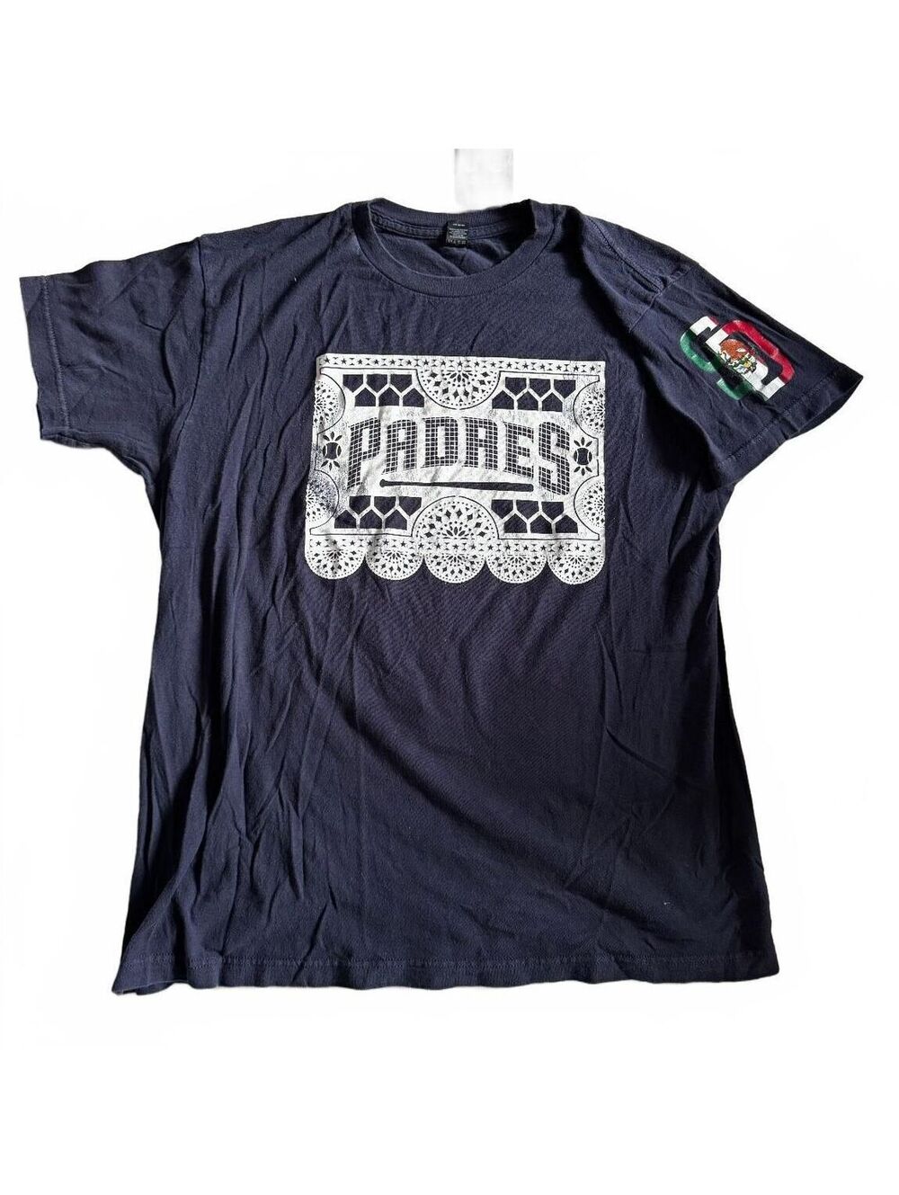 Mexican San Diego Padres Navy Blue Graphic T-Shirt Size L